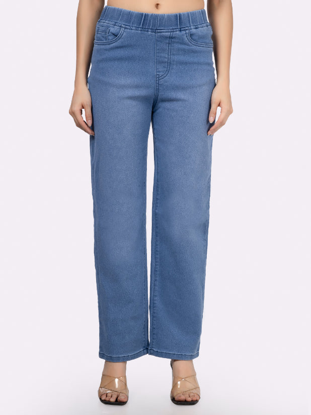 Stone Blue Straight Fit Jeggings – Saffron Threads
