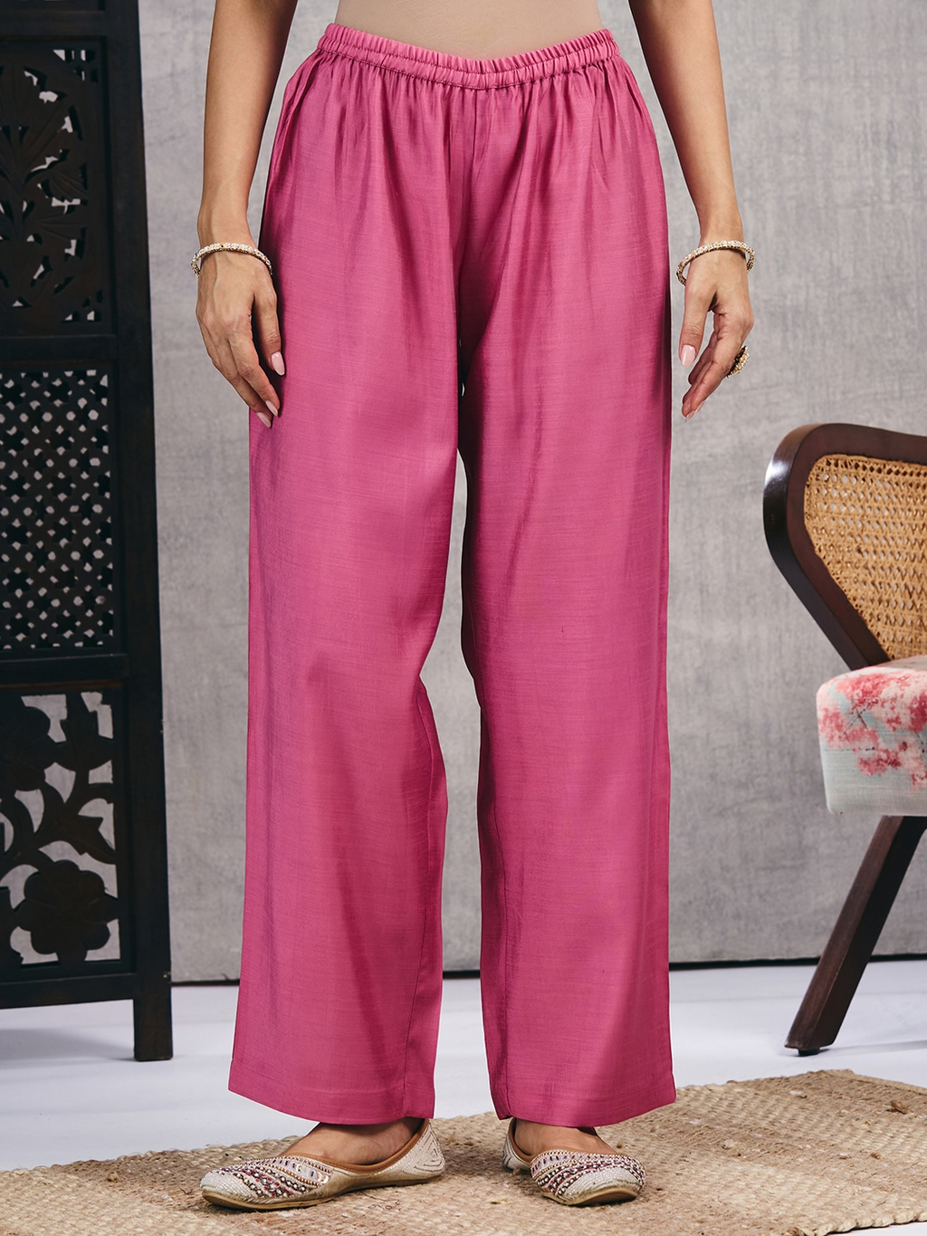 Rose Pink Kurta Set (Dupatta Sold Separately)