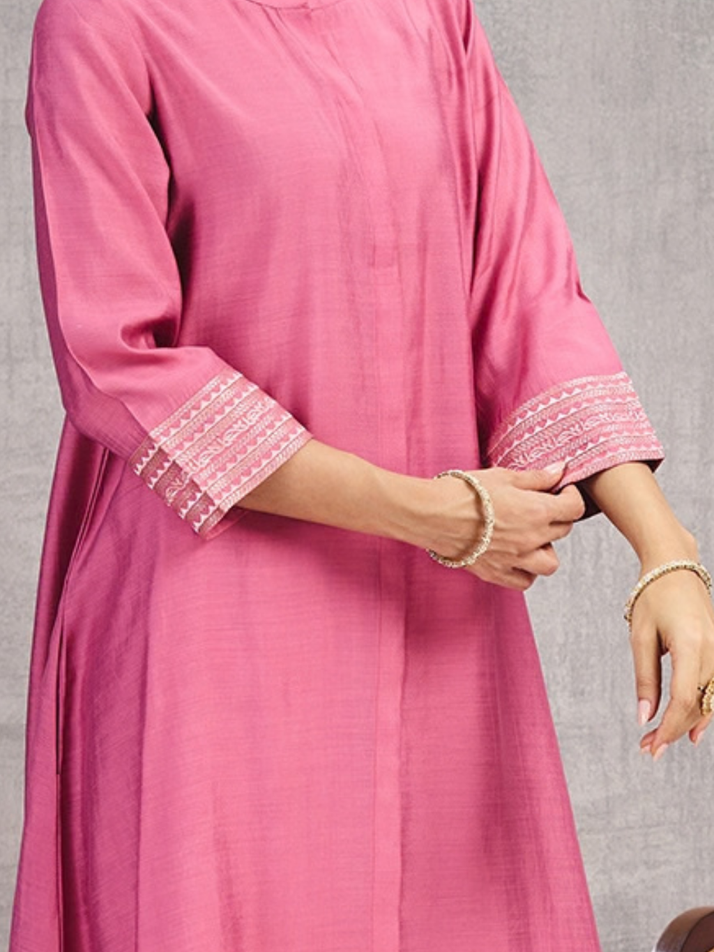 Rose Pink Kurta Set (Dupatta Sold Separately)