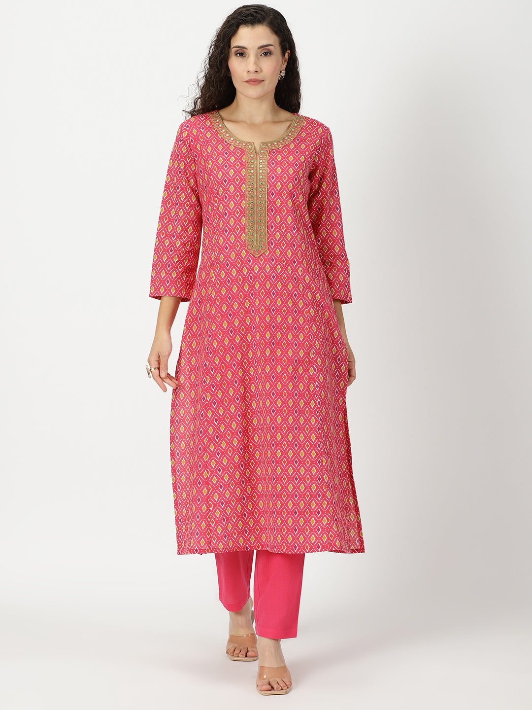 Navy Blue and Green Kurti with Pant and Dupatta – Thogai Threads