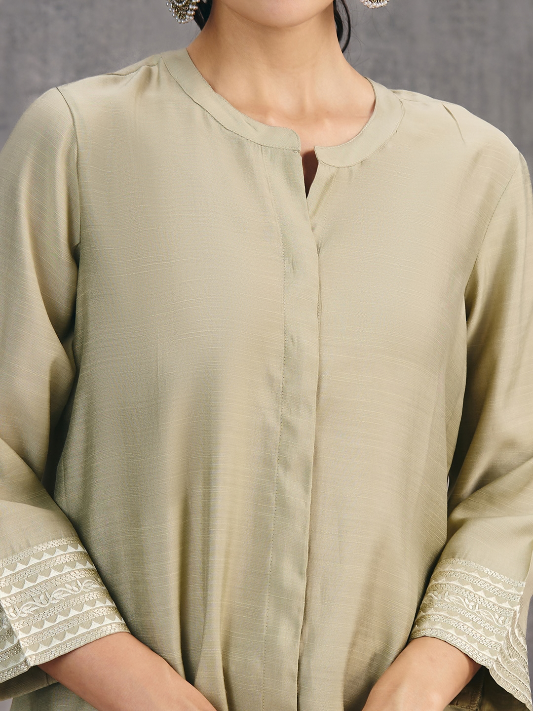 Olive Beige Kurta Set
