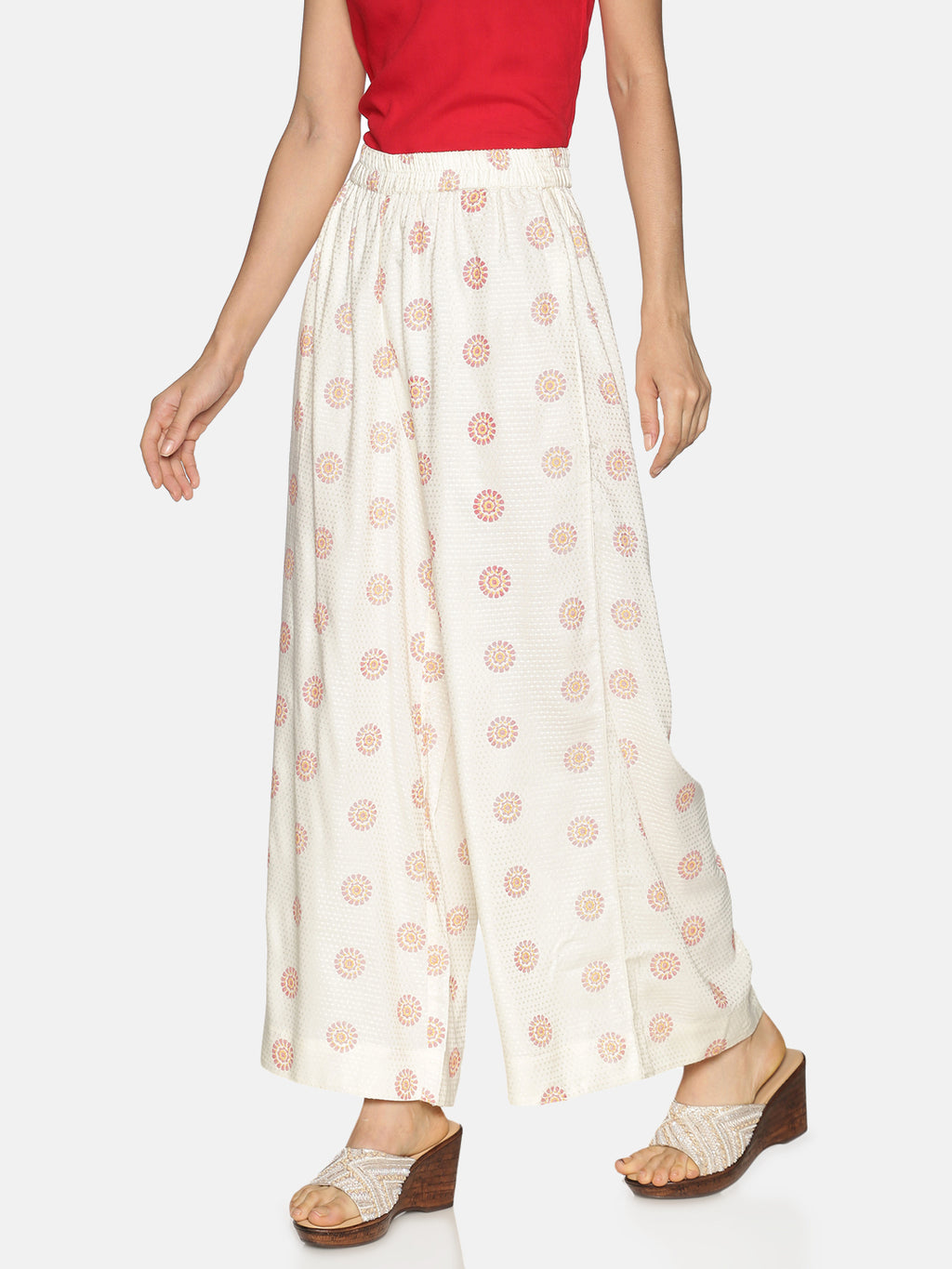 Mustard Rayon Printed Palazzo