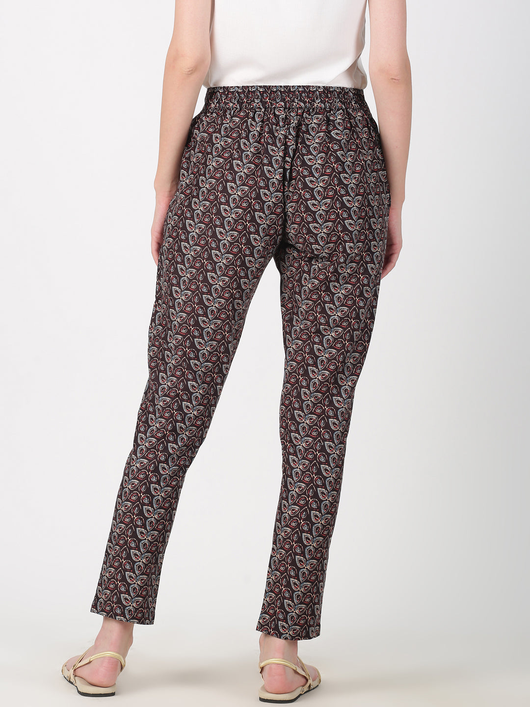 Black & Red Original Regular Fit Printed Regular Trousers