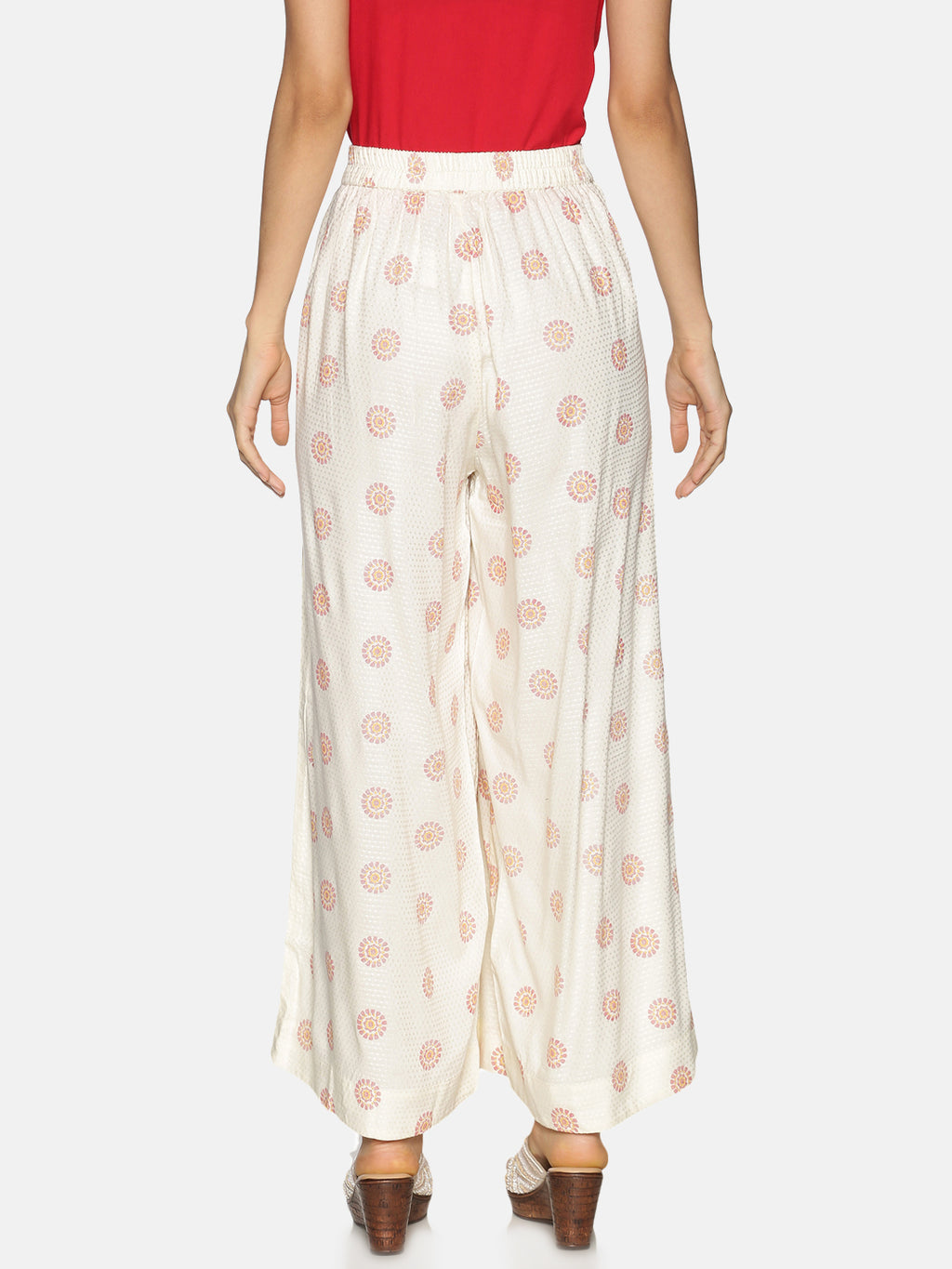 Mustard Rayon Printed Palazzo