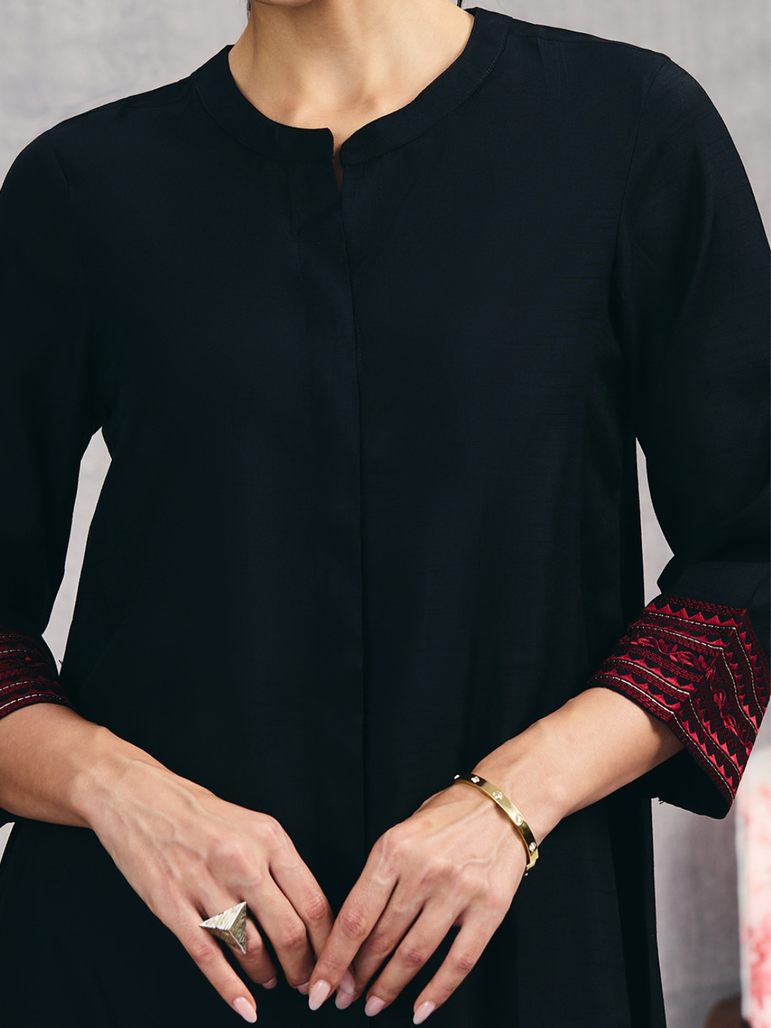 Black Kurta Set (Dupatta Sold Separately)