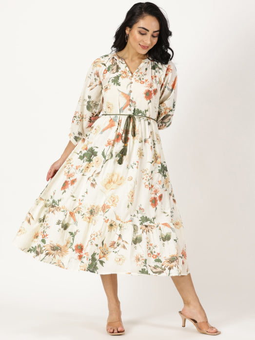 white christmas dresses Camellia Midi Dress - White main image 0
