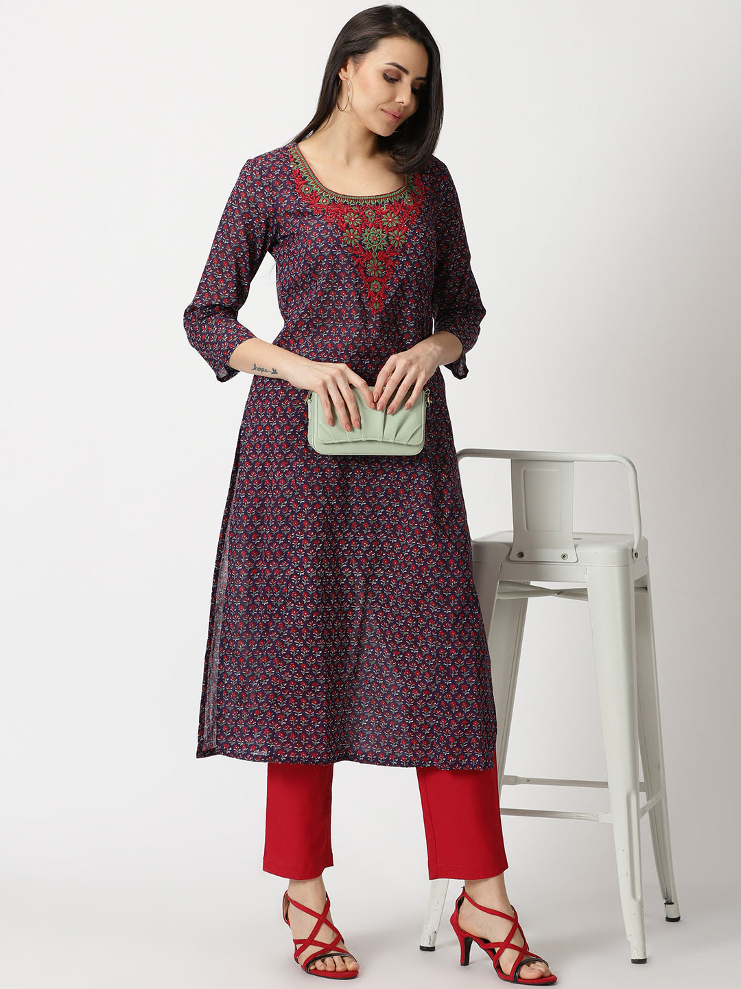 Grey Banarasi Cotton Woven Design Unstitched Dress Material - Inddus -  3034752