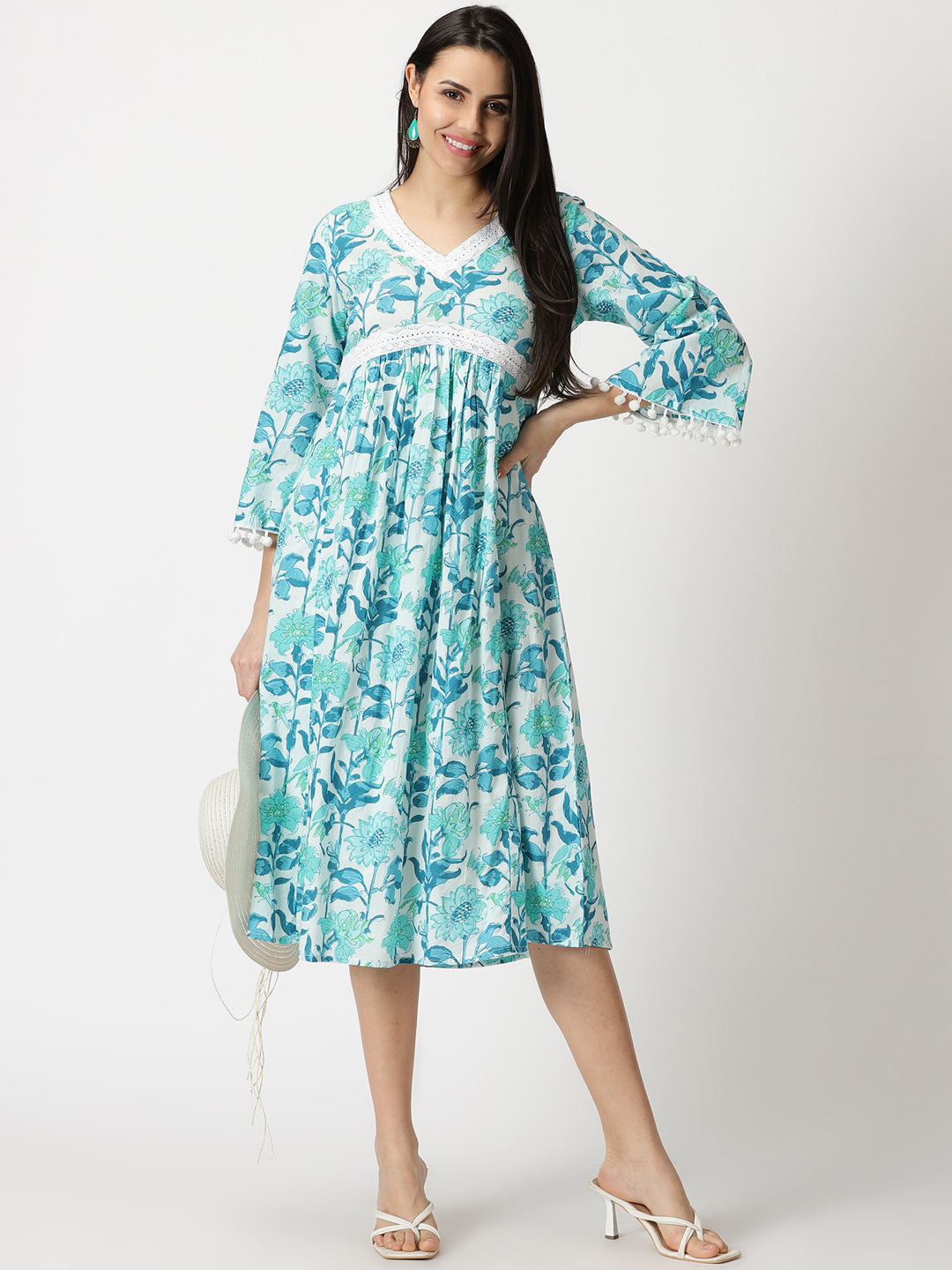 Whole sale pochampally dress material with same dupatta – DressesForWomen.IN