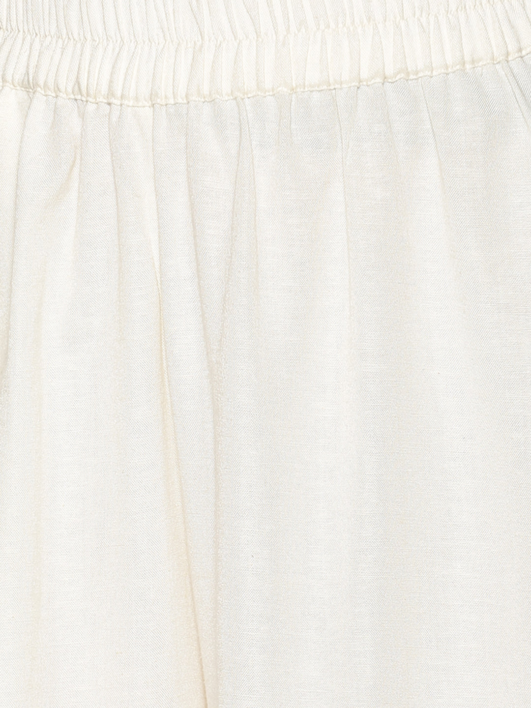 Off-White Solid Wide Leg Palazzo