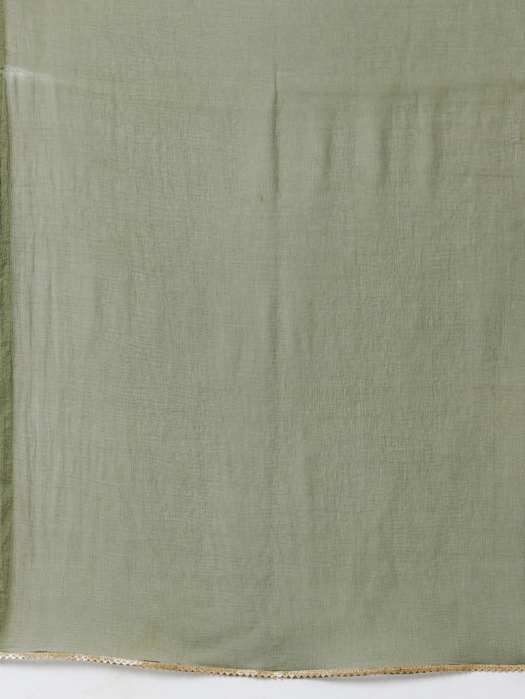 Olive Green Ethnic Motifs Gold Printed Kurta with Trousers & Dupatta