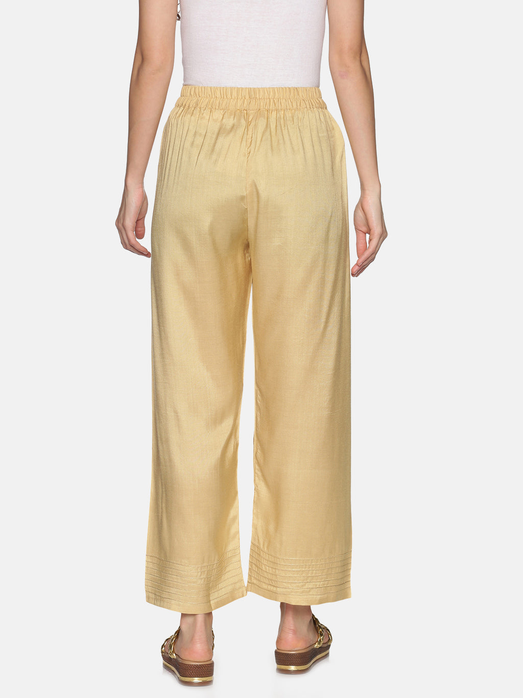 Beige Hem Design Ethnic Palazzo