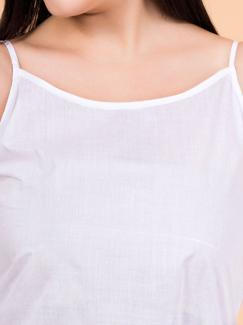 White Poly Cotton Dress Slip