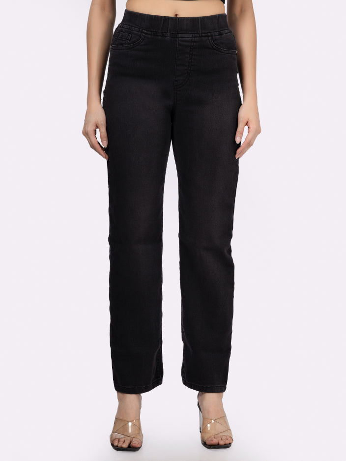Charcoal Straight Fit Jeggings