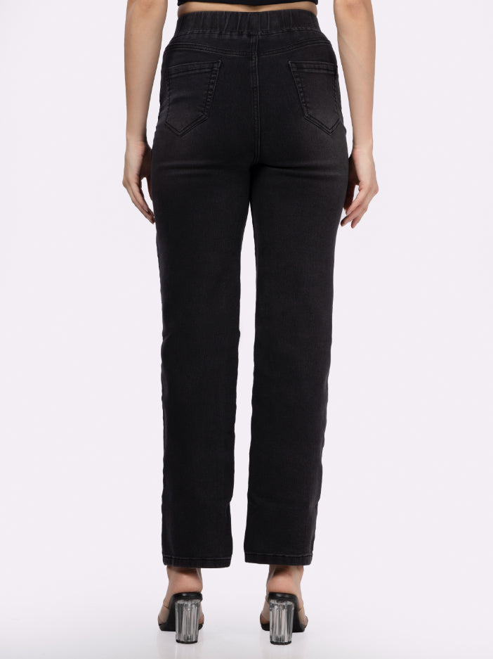 Charcoal Straight Fit Jeggings