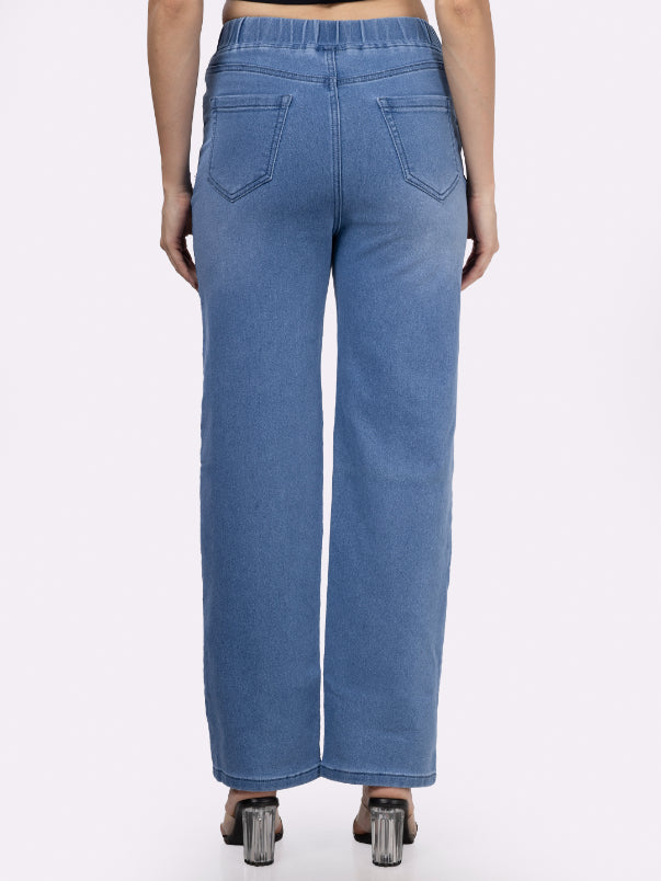 Stone Blue Straight Fit Jeggings