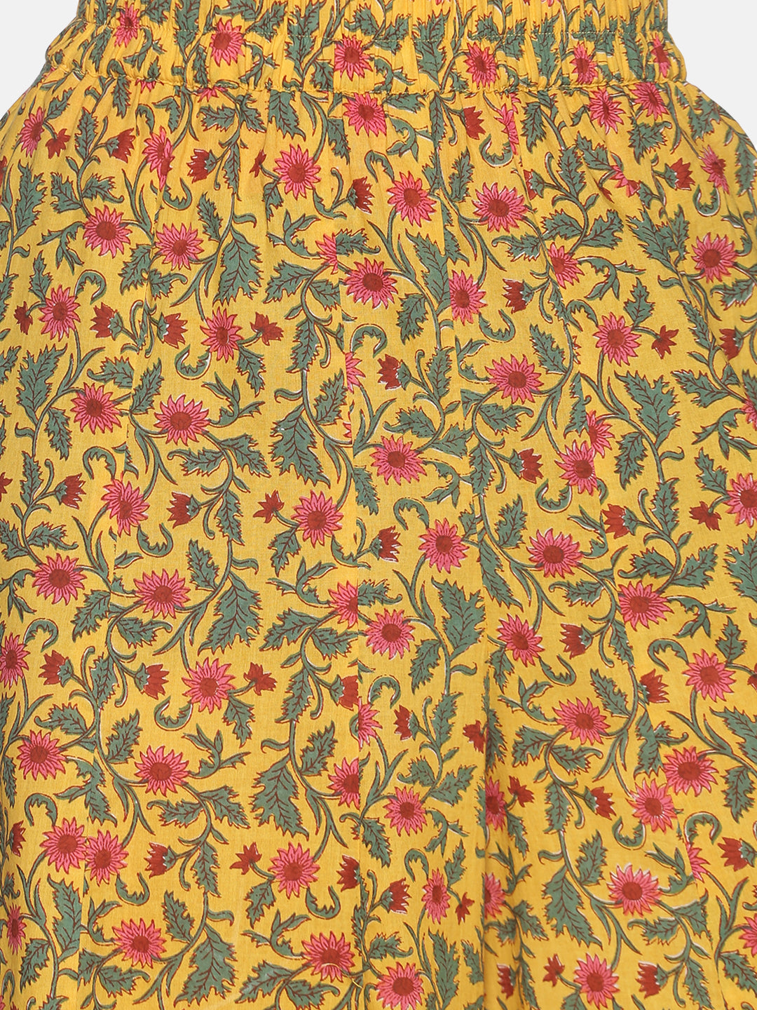 Jaipur Print Yellow Flared Palazzo